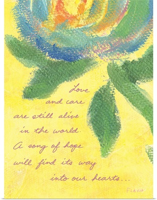 Flaviav Love and Care Inspirational Print