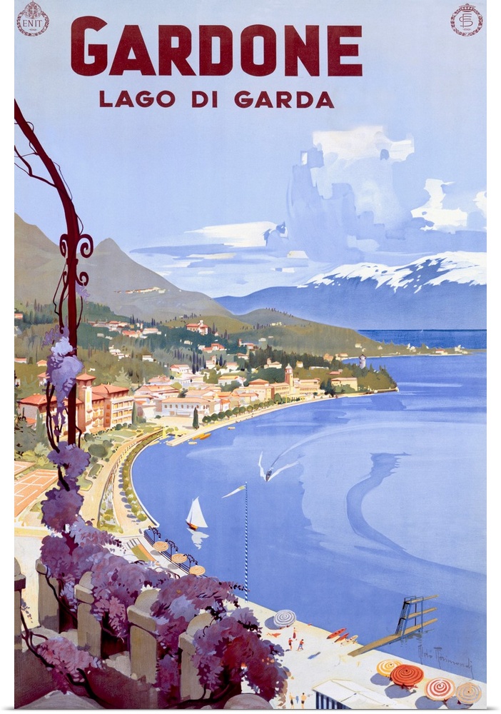 Gardone, Lago Di Garda, Vintage Poster