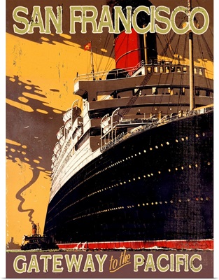 Gateway to the Pacific Vintage Advertising Poster