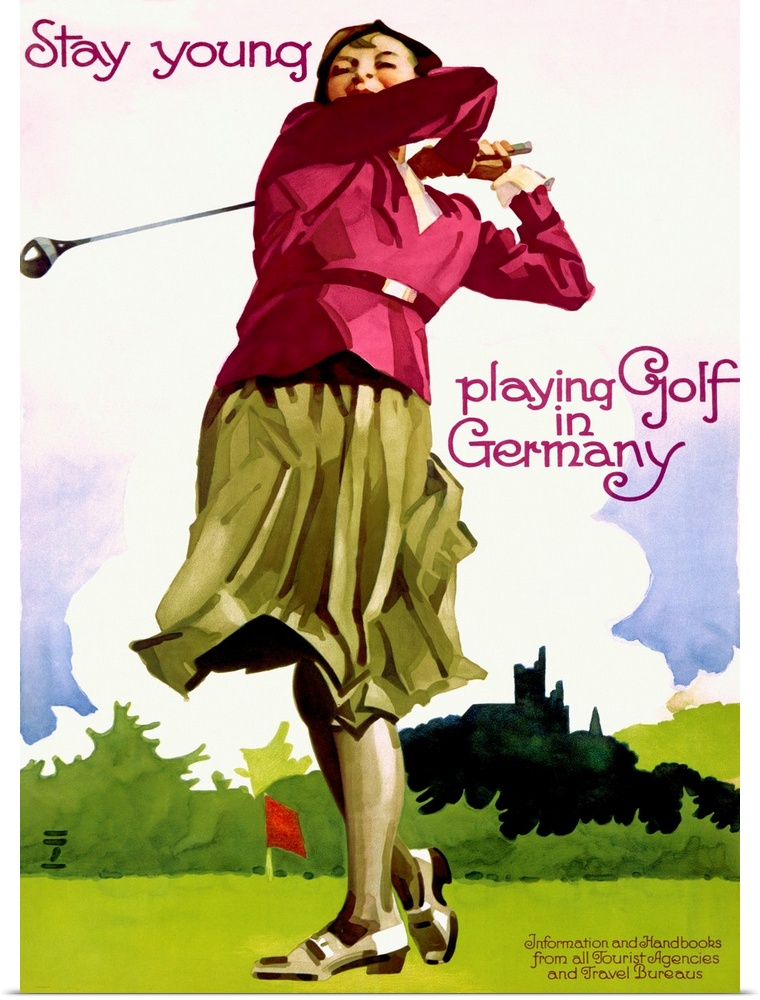Vintage Golf Poster, Germany