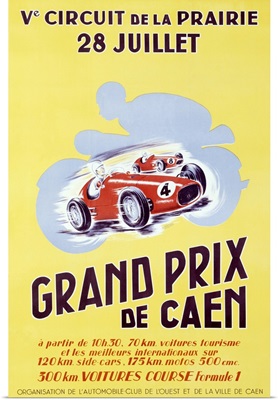 Grand Prix, de Caen, Vintage Poster, by P. Hervieu