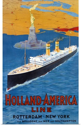 Holland to America Line, Vintage Poster