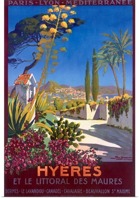 Hyeres, French Riviera, Vintage Poster, by Georges Dorival