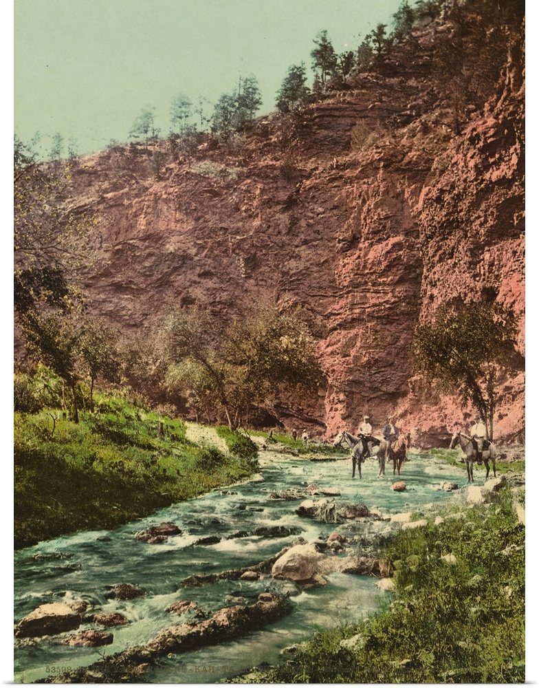 Hand colored photograph of in the vale of Minne-kah-ta, south Dakota.