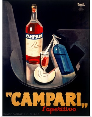 Italian Campari Aperitif Liquer Vintage Advertising Poster