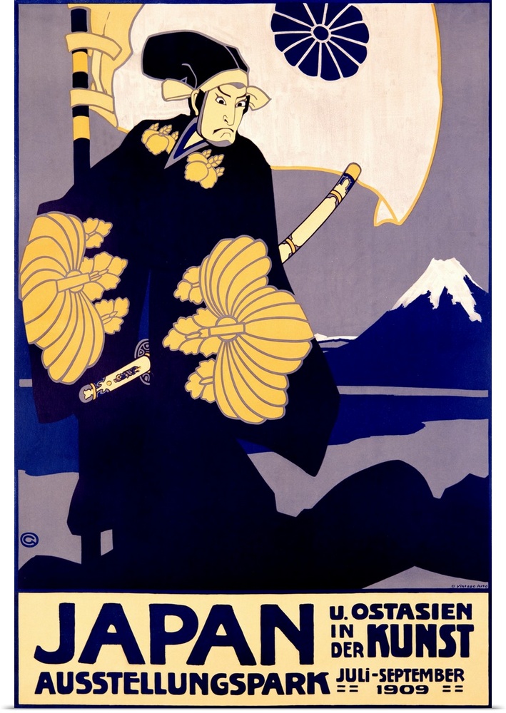 Japan, Kunst, 1909, Vintage Poster