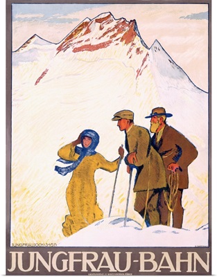 Jungfrau Bahn, Vintage Poster, by Emil Cardinaux