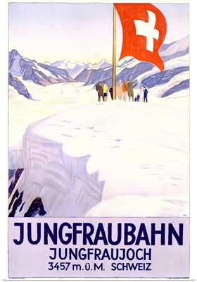 Jungfraubahn, Vintage Poster, by Emil Cardinaux