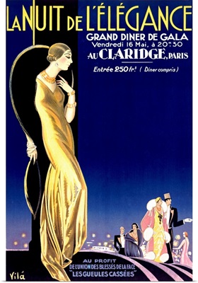 La Nuit de LElegance, Vintage Poster, by Emilio Vila