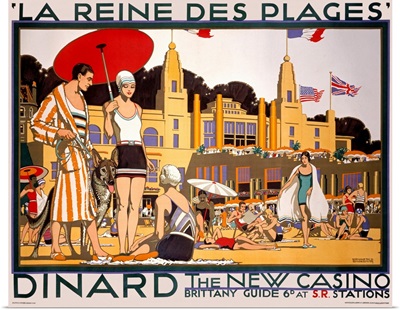 La Reine des Plages, Dinard, Vintage Poster