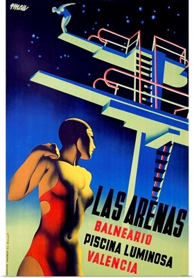 Las Arenas, Vintage Poster, by Josep Renau Montoro