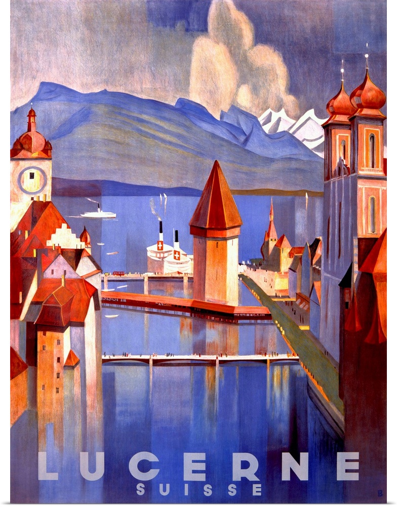 Lucerne Vintage Advertising Poster