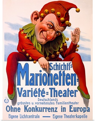 Marrionette Puppet Theater, Vintage Poster