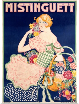 Mistinguett, Vintage Poster, by Louis Gaudin