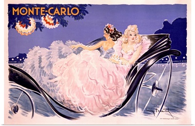 Monte Carlo, Vintage Poster, by Louis Icart