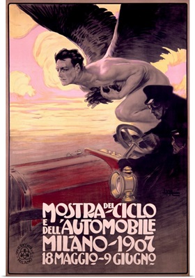 Mostra del Ciclo, Milano, Vintage Poster, by Leopoldo Metlicovitz