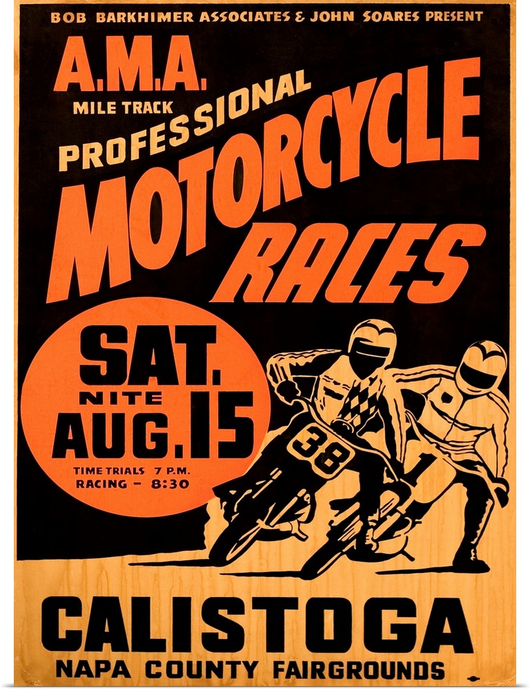 Vintage Motorcycle Poster