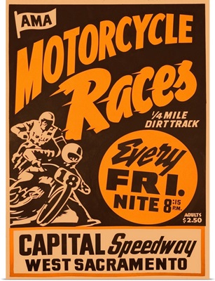 Motorcycle Race Capital Speedway, CA
