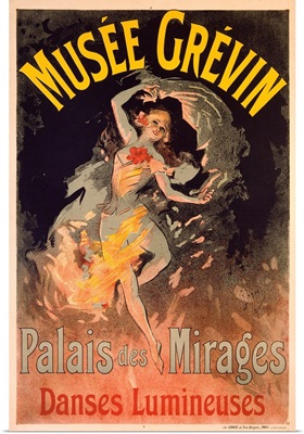 Musee Grevin, Palais Mirages, Vintage Poster, by Jules Cheret