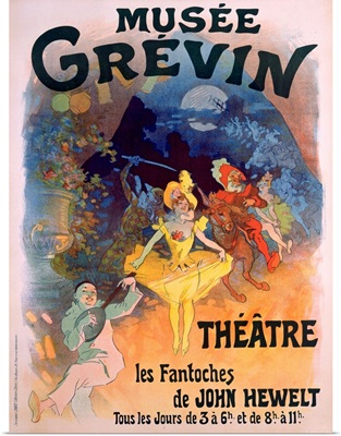 Musee Grevin, Theatre, Vintage Poster, by Jules Cheret