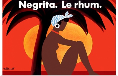 Negrita Le Rhum, Vintage Poster, by Bernard Villemot