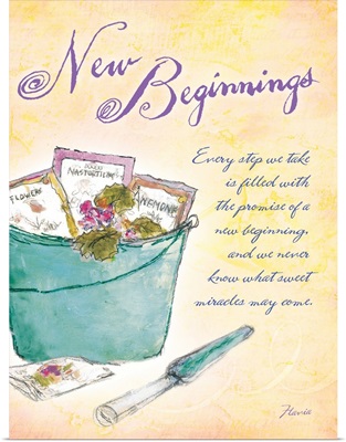 New Beginnings Inspirational Print