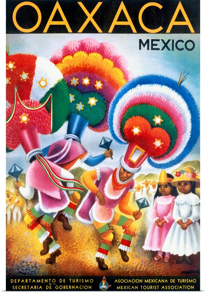 Oaxaca, Mexico, Vintage Poster