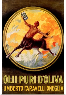 Olive Oil, Olii Puri dOliva, Vintage Poster, by Leonetto Cappiello