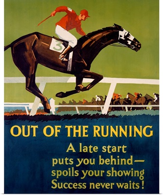Out of the Running, Vintage Poster, by Frank Mather Beatty