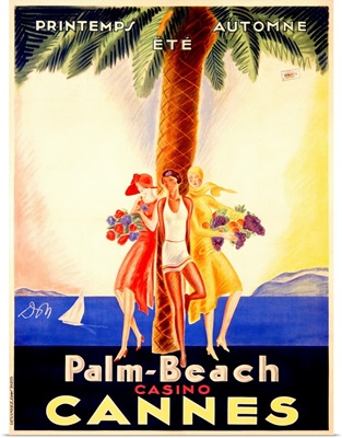 Palm Beach Casino Cannes, Vintage Poster