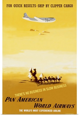 Pan America World Airways, Clipper Cargo, Vintage Poster