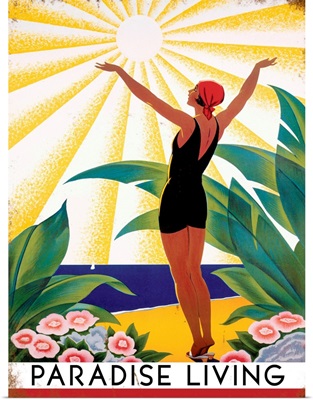Paradise Living Vintage Advertising Poster