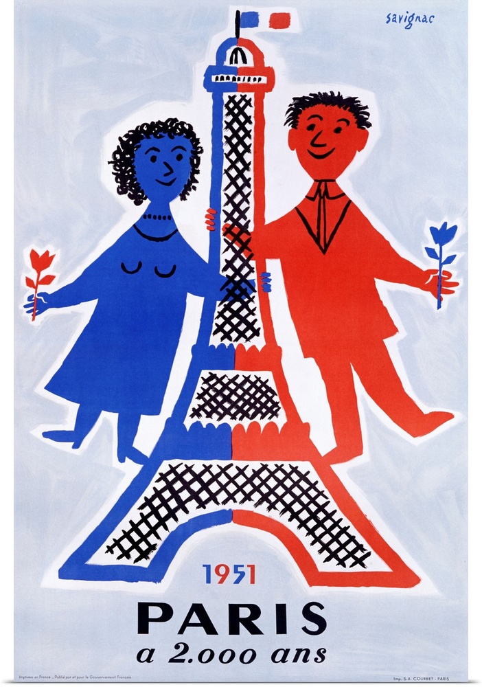 Paris, 1951, Vintage Poster, by Raymond Savignac