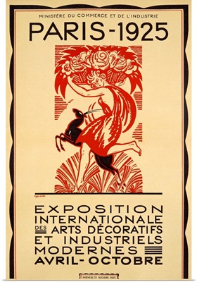 Paris Art Exposition, 1925, Vintage Poster, by Robert Bonfils
