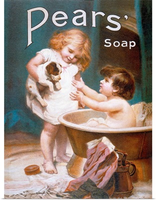 Pears Soap Childrens Puppy Vintage Advertising Poster