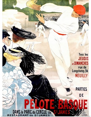 Pelote Basque, Vintage Poster, by Clementine Helene Dufau