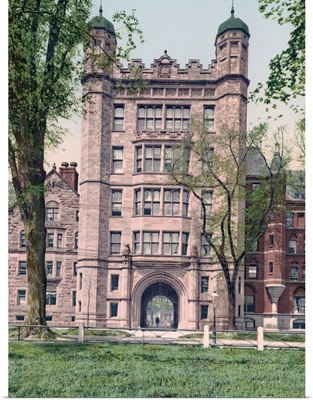 Phelps Hall and Gateway Yale College Connecticut Vintage Photograph
