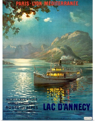 PLM, Railroad, Lake dAnnecy, Vintage Poster