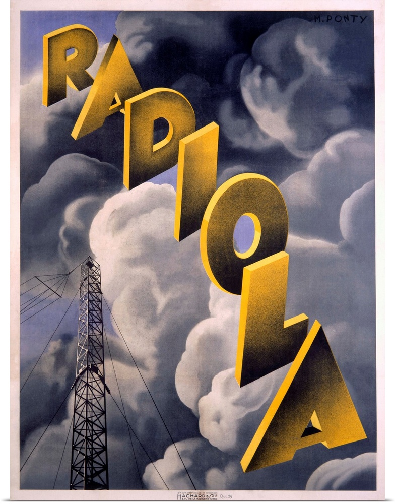 Radiola RKO, Radio Station, Vintage Poster, by Max Ponty