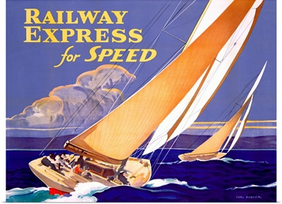 Railway Express for Speed, Vintage Poster
