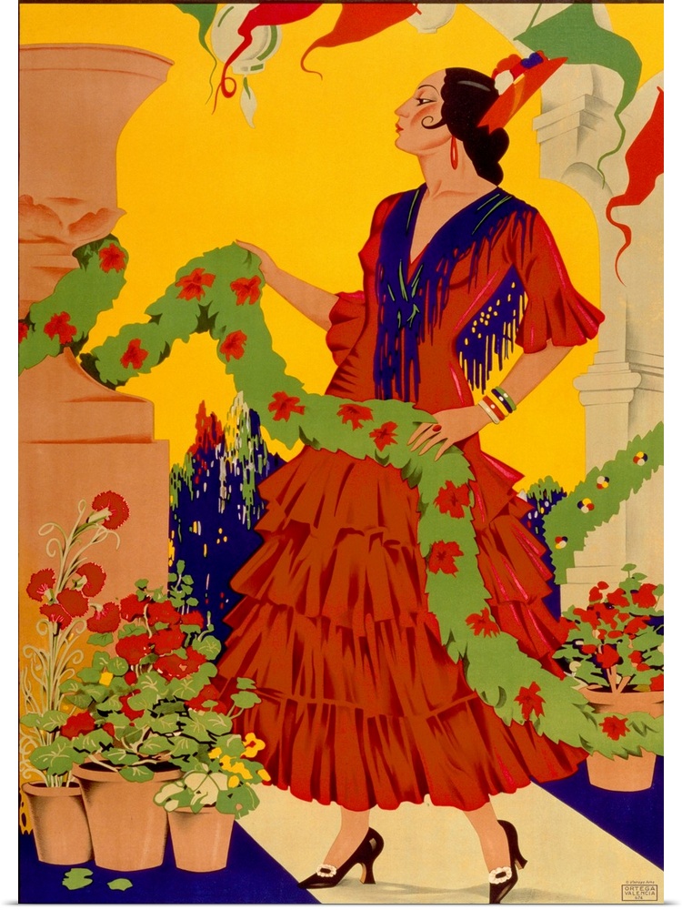 Vintage Poster, Flamenco Dancer
