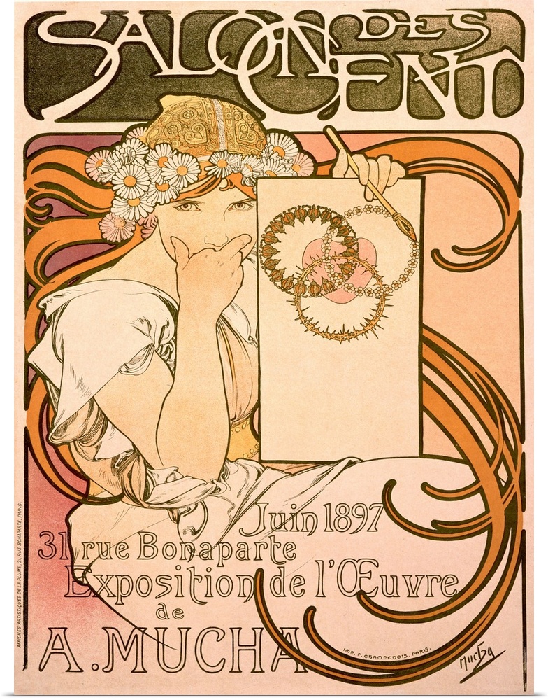 Mucha Salon Des Cent Art Expo Poster