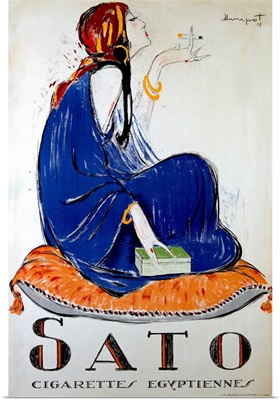 Sato Cigarettes, Vintage Poster, by Charles Loupot