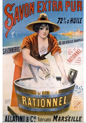 Savon Extra Pur, le Rationnel, Vintage Poster, by Jean de Paleologue