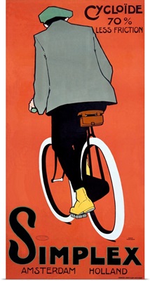 Simplex Bicycle, 1915, Vintage Poster
