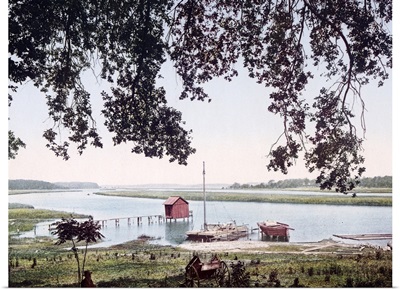 Site of Old Fort Bayou Ocean Springs Mississippi Vintage Photograph