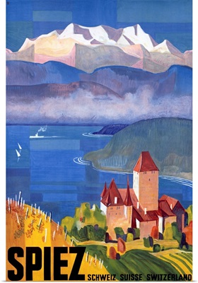 Speiz, Switzerland, Vintage Poster
