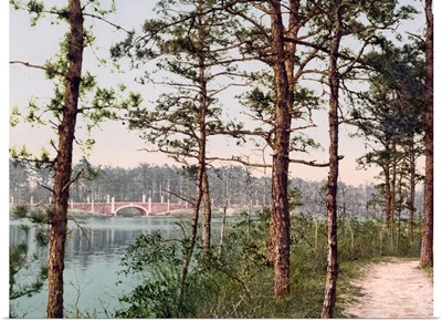 The Lake at Georgian Court Lakewood New Jersey Vintage Photograph