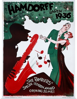 The Ramblers, Hamdorff, Laren 1936, Vintage Poster, by Harmsen Van Beek