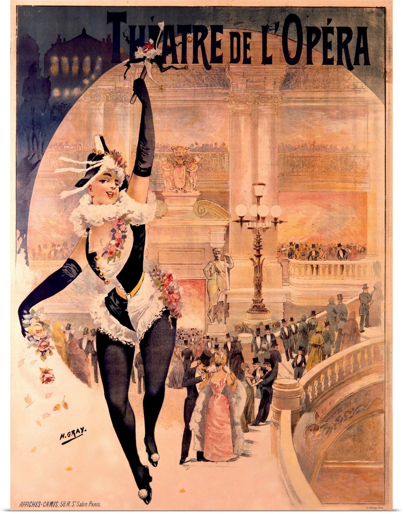 Theatre de lOpera, Vintage Poster, by Henri Gray
